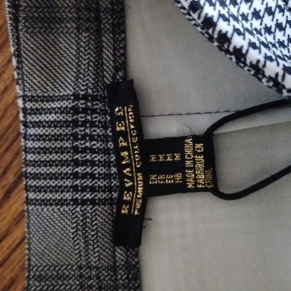 NWT REVAMPED Dark Academia Plaid StretchyTrousers - Picture 7 of 7